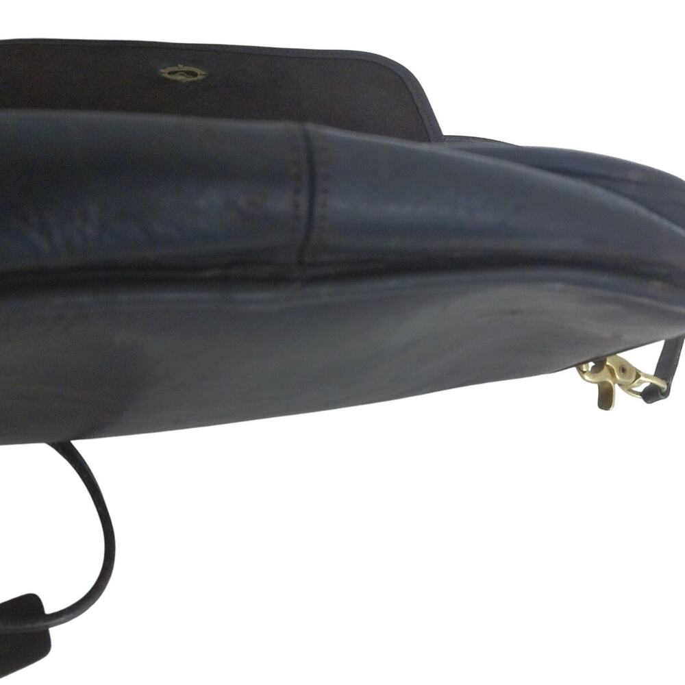 Vintage 1970s Coach Classic Black Courier Bag New York City 948-8841 READ - Picture 5 of 16